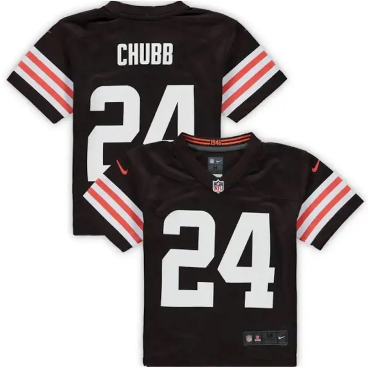 Maillot de match NFL enfant Cleveland Browns Nick Chubb marron