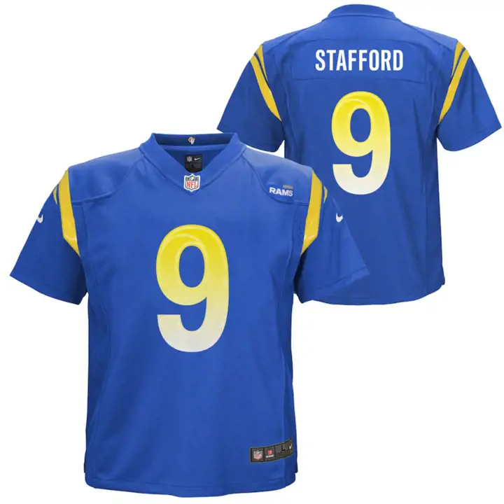 Maillot de match NFL pour bébé Los Angeles Rams Matthew Stafford Bleu