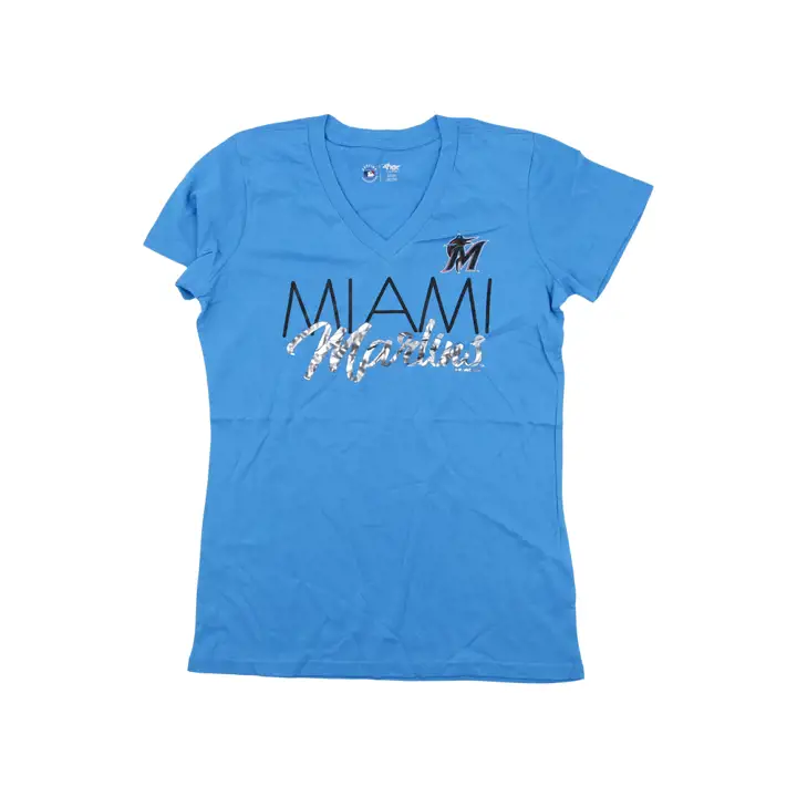 Miami Marlins MLB T-shirt Femme Journée d'ouverture 22 Noir