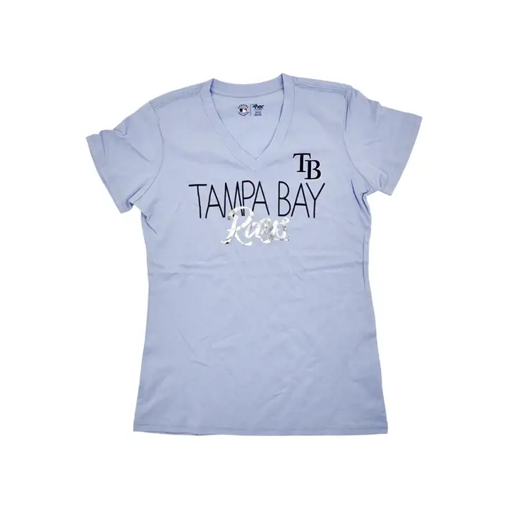 T-shirt de baseball MLB pour femme Tampa Bay Rays Jour d'ouverture 22 Lbl