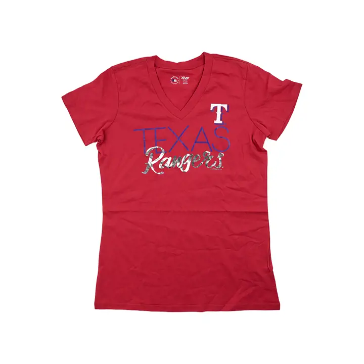 T-shirt Lbl 22 MLB Texas Rangers pour femme Journée d'ouverture
