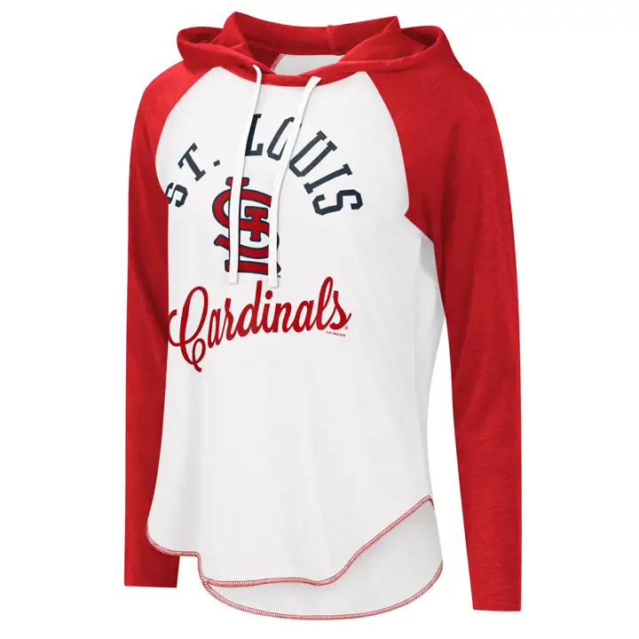 T-shirt à capuchon et manches longues Fair Ball MLB St. Louis Cardinals pour femme 22 G