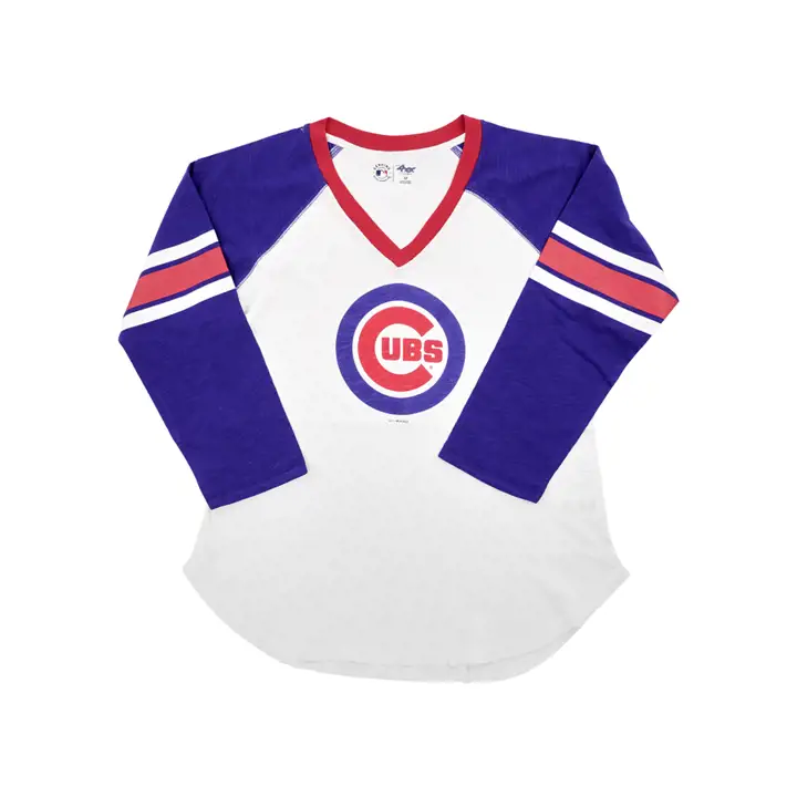 Chicago Cubs MLB Femme Redzone Manches Trois-Quarts 22 Blanc