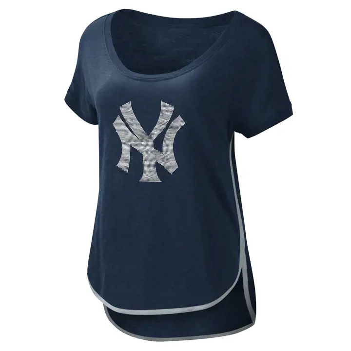 T-shirt Femme MLB New York Yankees Rookie 22 BLEU MARINE