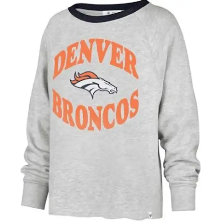 DENVER BRONCOS NFL Femme Kennedy Crew 22 Gris
