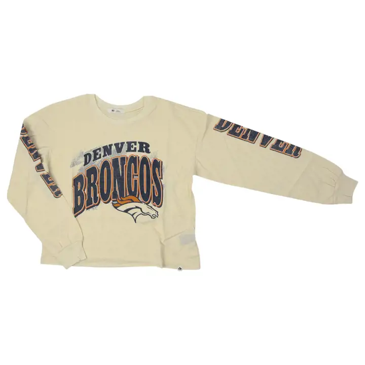 DENVER BRONCOS NFL Femme Parkway Manches longues 22 ivoire