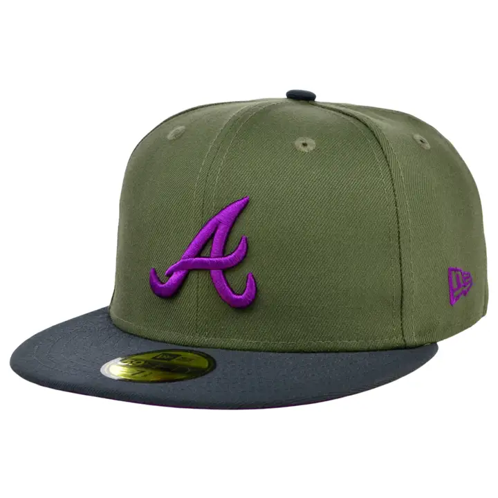 Atlanta Braves MLB Mossy Haze 59FIFTY Olv/graph/pur