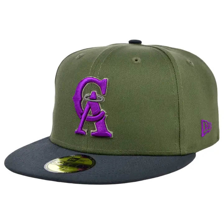 California Angels MLB Mossy Haze 59FIFTY Olv/Graphite/Violet