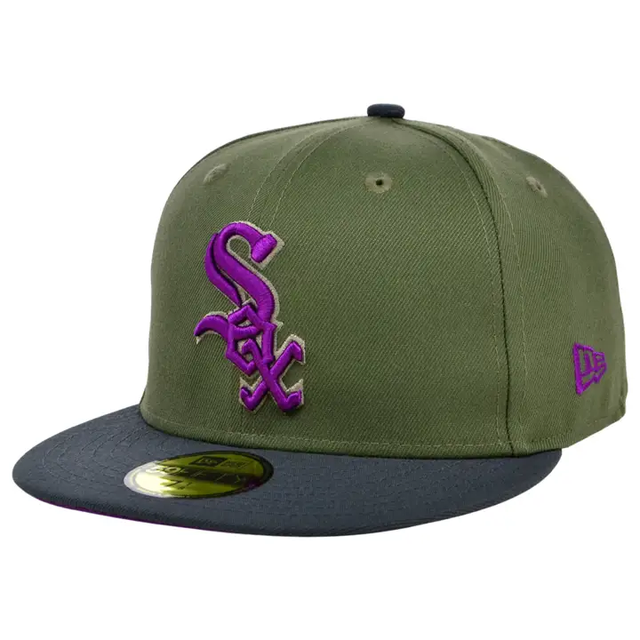 Casquette 59FIFTY MLB Mossy Haze des Chicago White Sox Olv/graph/pur