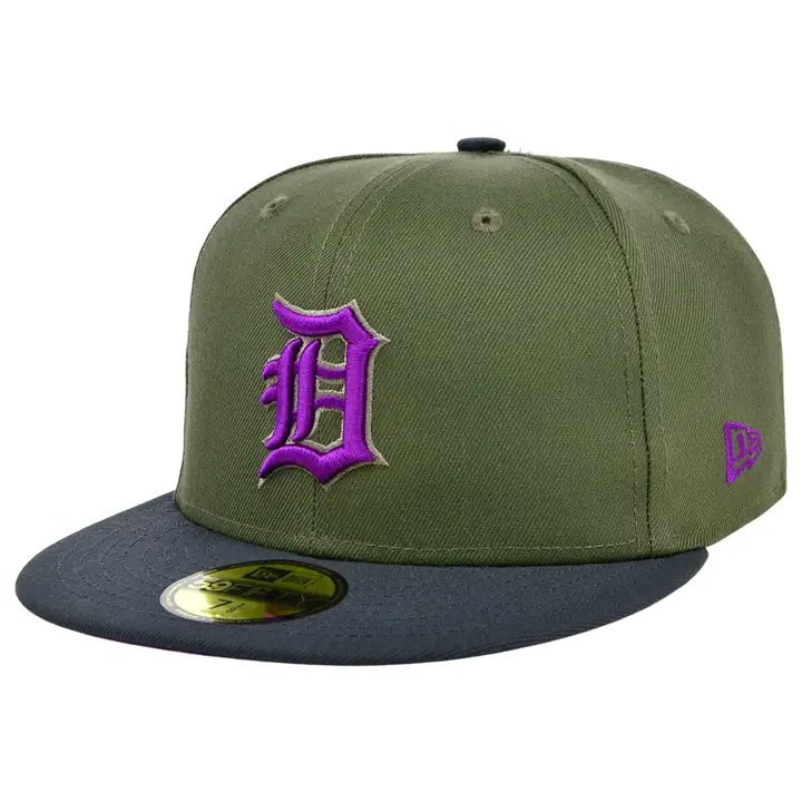 Detroit Tigers MLB Mossy Haze 59FIFTY Olive/Graphite/Violet