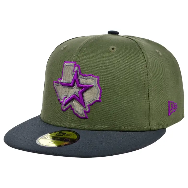 Houston Astros MLB Mossy Haze 59FIFTY Vert olive/Graphite/Violet