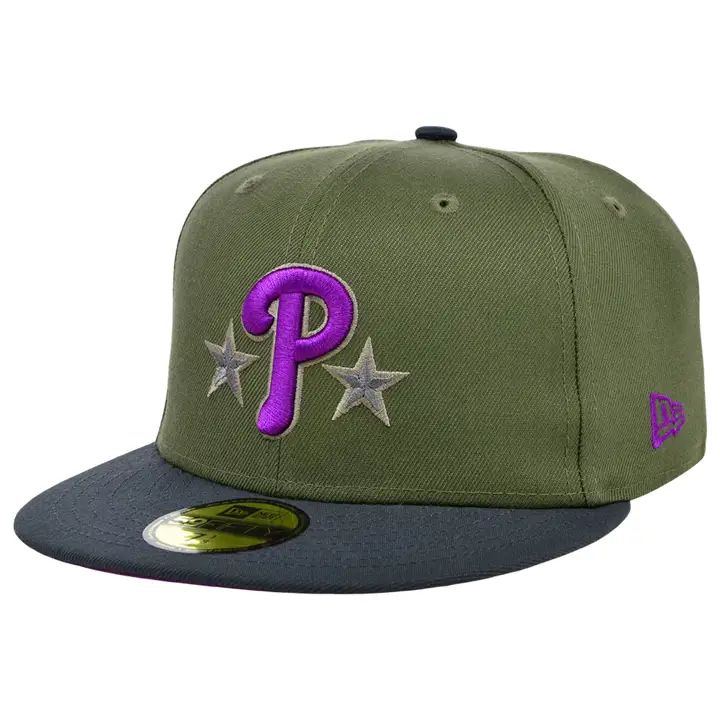 Philadelphia Phillies MLB Mossy Haze 59FIFTY Olv/graph/pur