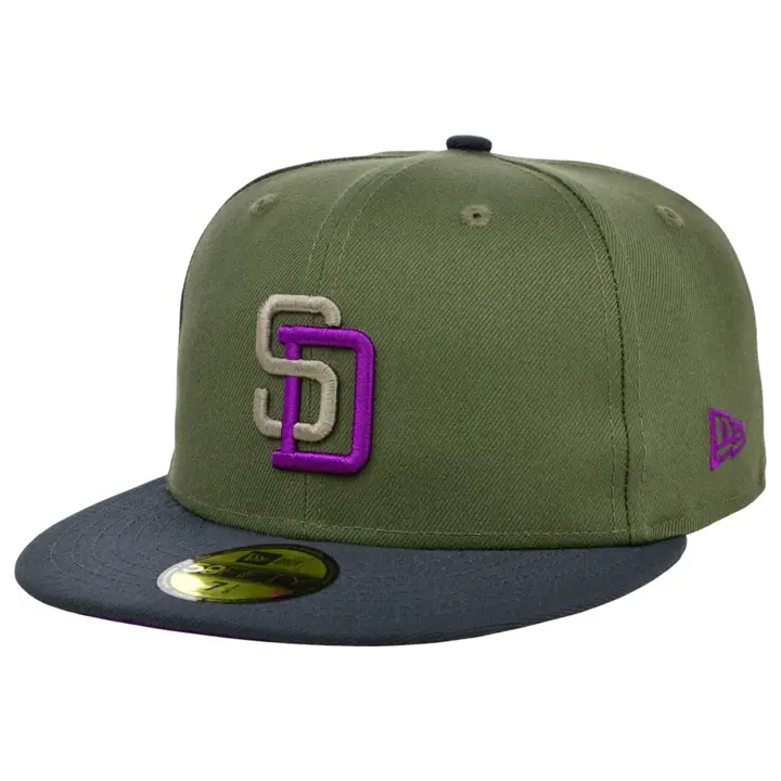 San Diego Padres MLB Mossy Haze 59FIFTY Olv/graph/pur