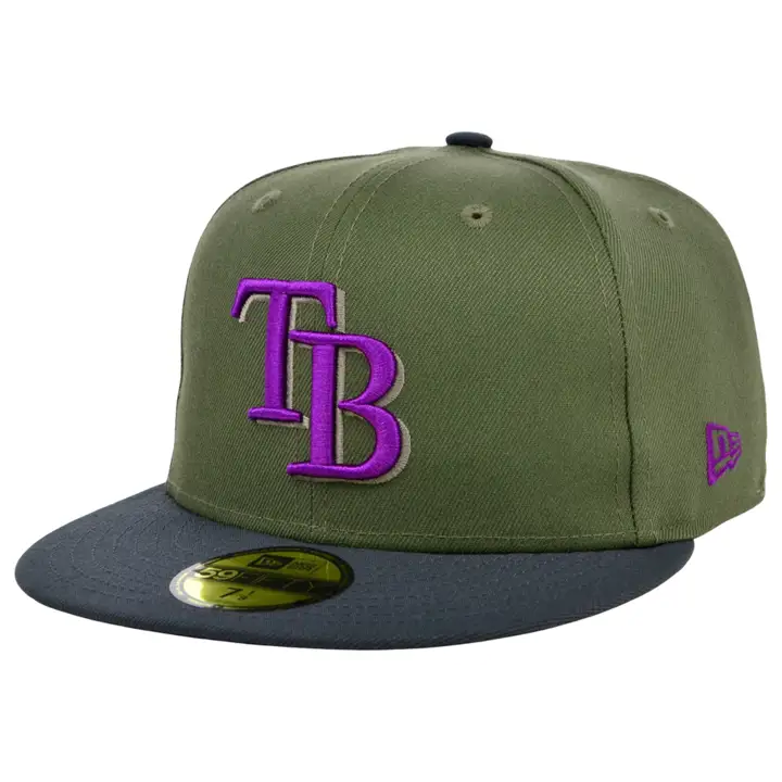 Casquette 59FIFTY MLB Tampa Bay Rays Mossy Haze Oliv/Graph/Vio