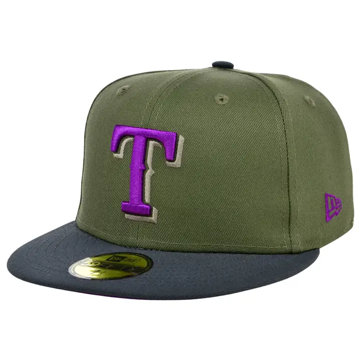 Casquette 59FIFTY MLB Mossy Haze Texas Rangers Olv/graph/pur