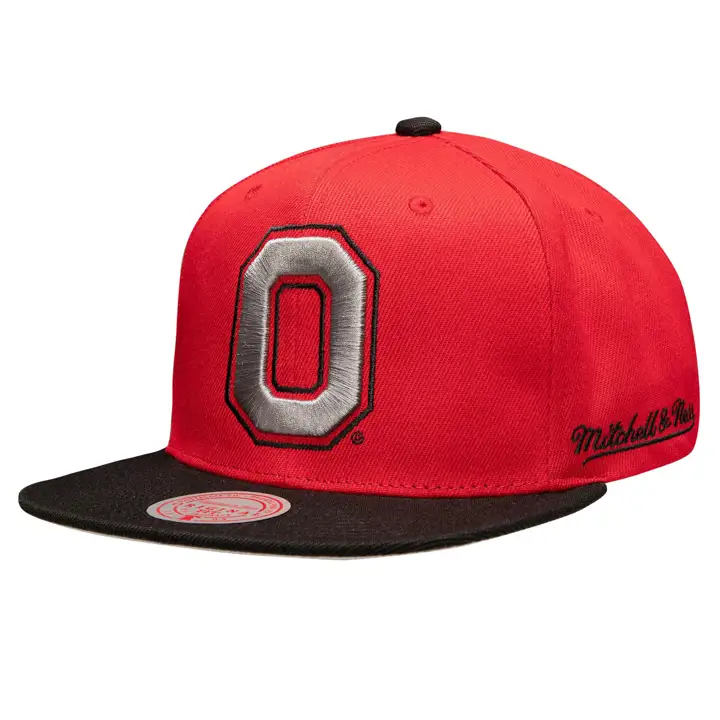 Casquette snapback Ohio State Buckeyes NCAA Big Face 2 couleurs rouge/gris