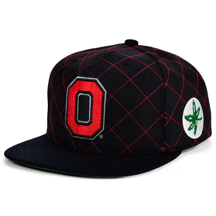 Ohio State Buckeyes NCAA matelassé bouton-pression noir