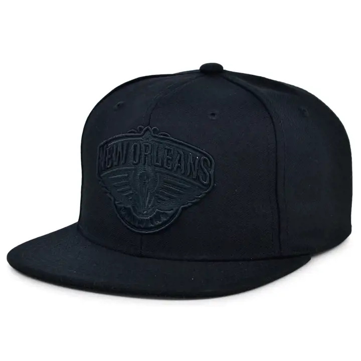 Casquette réglable NBA des New Orleans Pelicans noire/noire/noire