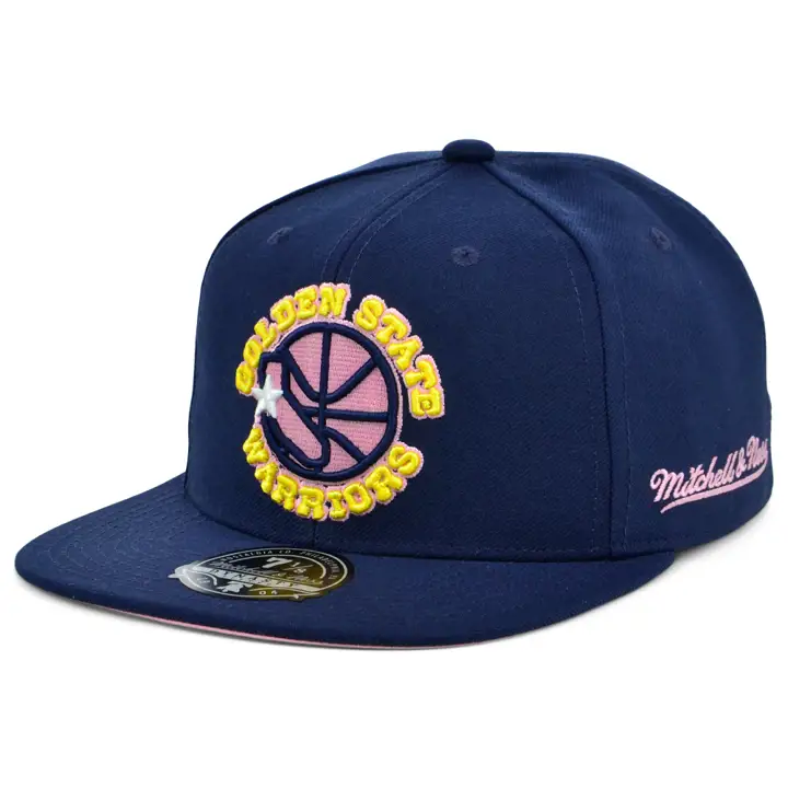 Casquette ajustée NBA Gumball Golden State Warriors bleu marine/bleu marine/rose