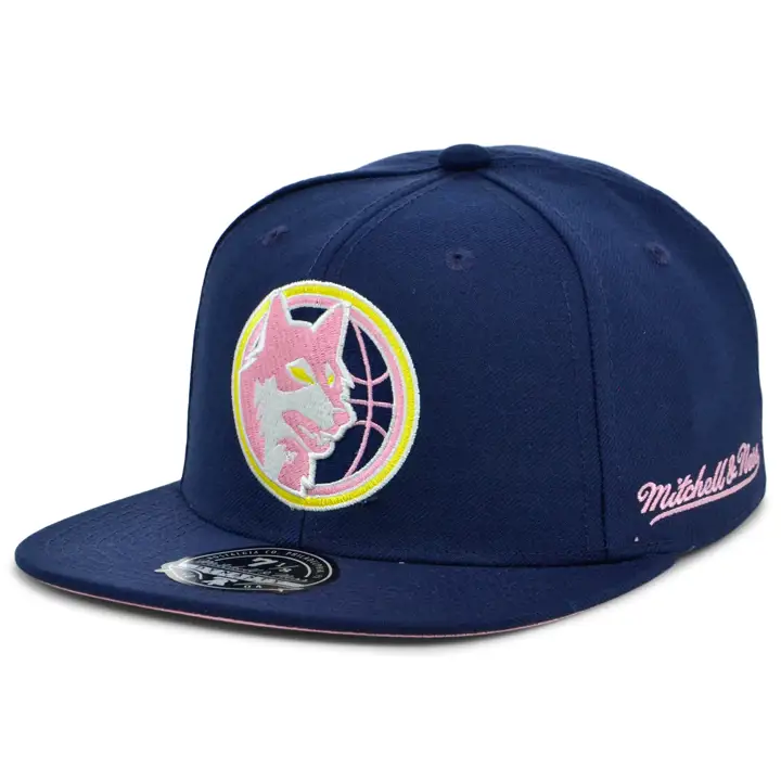 Casquette ajustée NBA Gumball Minnesota Timberwolves bleu marine/bleu marine/rose