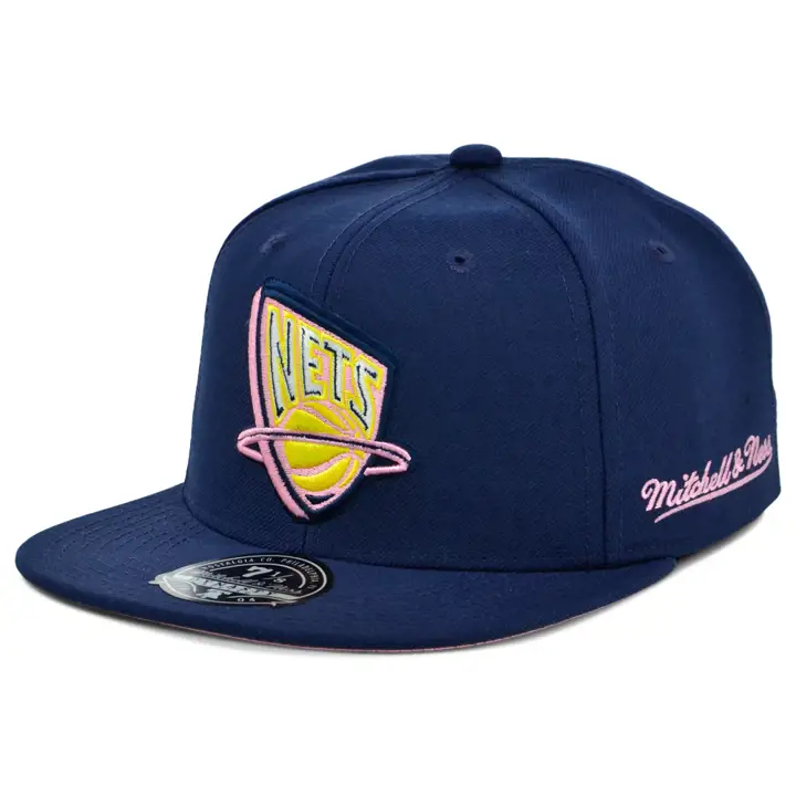Casquette ajustée New Jersey Nets NBA Gumball marine/marine/rose