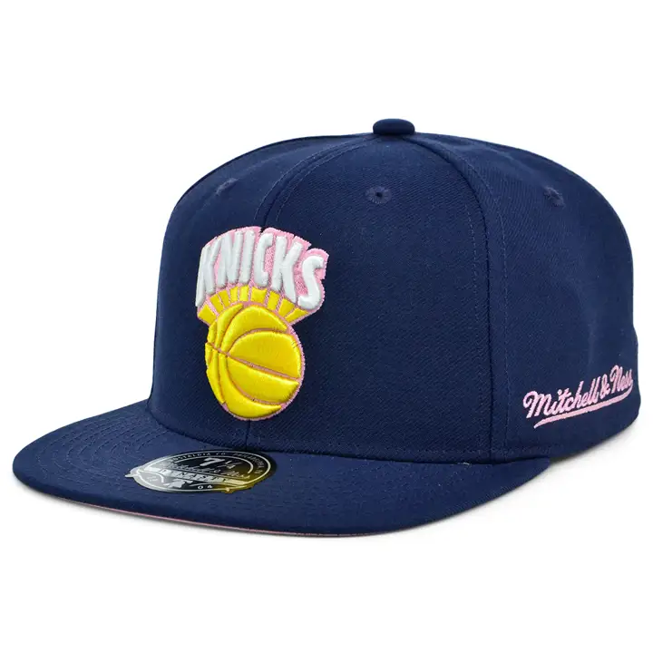 New York Knicks NBA Gumball Fitted marine/marine/rose