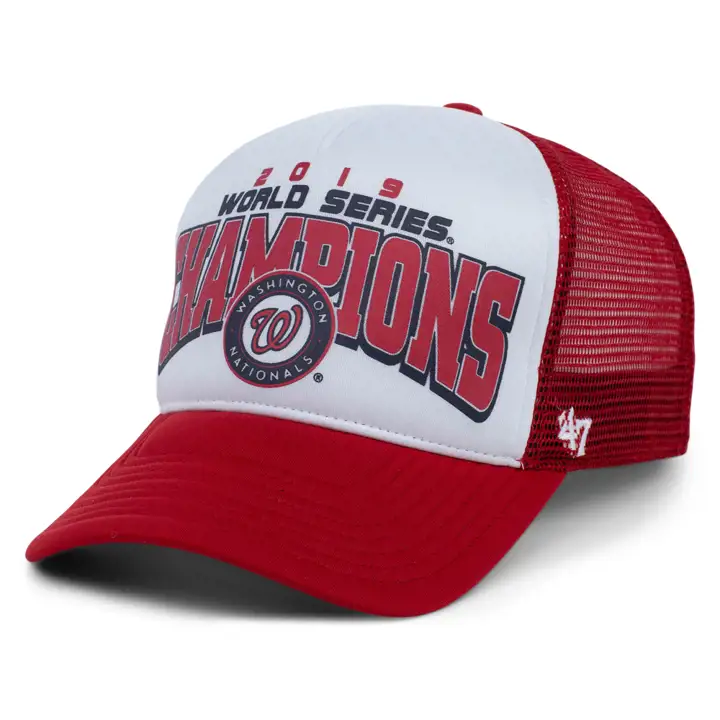 WASHINGTON NATIONALS MLB Casquette de camionneur en mousse à l'avant, coloris rouge