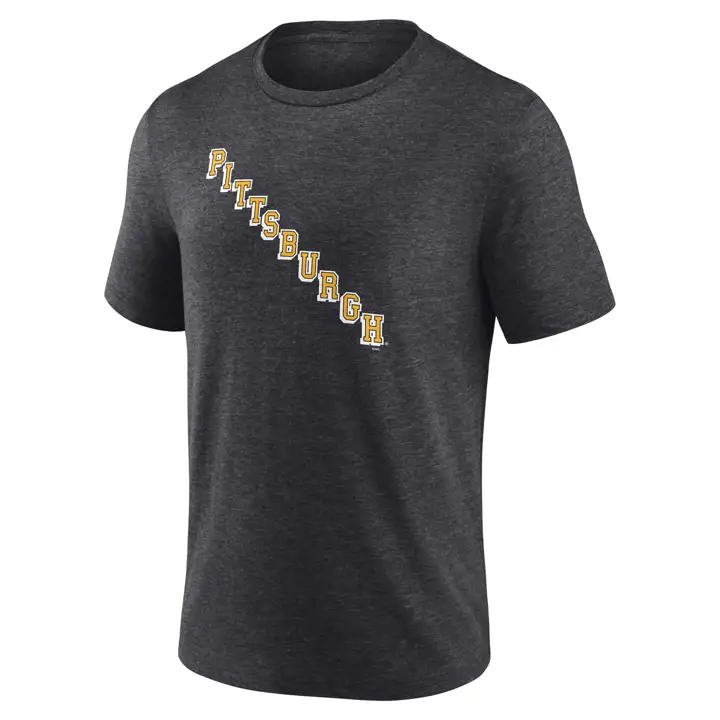 T-shirt en molleton doux mélangé anthracite Pittsburgh Penguins NHL avec logo de l'équipe