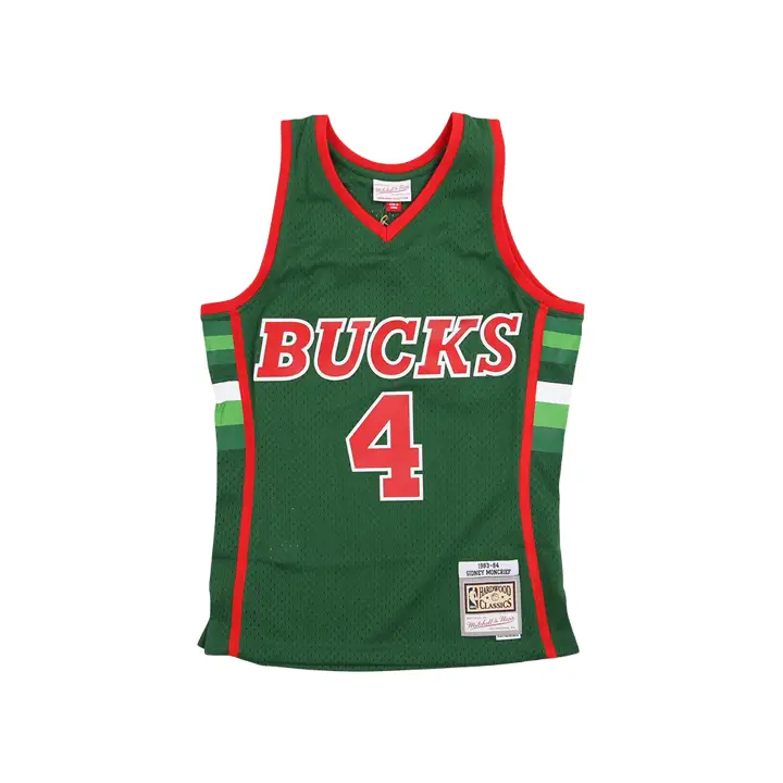 Maillot NBA M&N Swingman Bucks Sidney Moncrief VERT