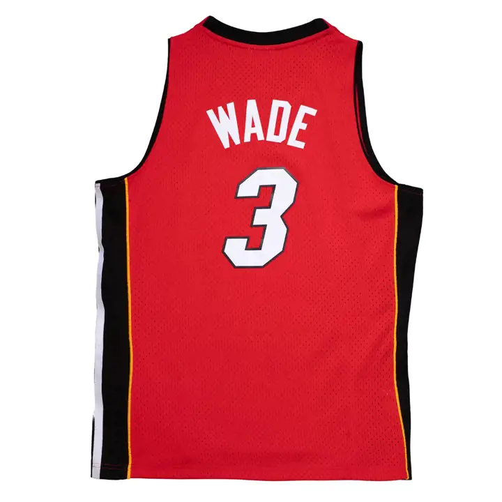 Maillot Swingman M&N NBA HEAT Dwyane Wade ROUGE