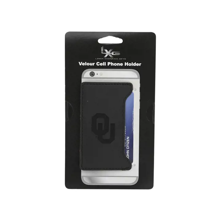 Porte-carte de téléphone portable en velours Oklahoma Sooners ast