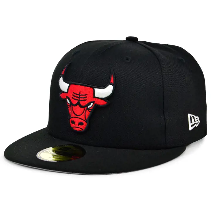 Casquette 59FIFTY basique NBA Chicago Bulls noir/noir/gris