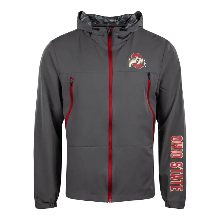 Veste Ohio State Buckeyes NCAA Knox entièrement zippée 22 GRY