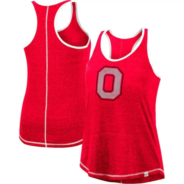 Débardeur de Mariage Circus pour Femme NCAA Buckeyes de l'Ohio State 22 ROUGE