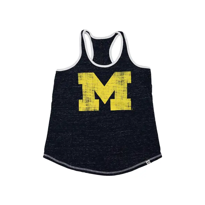 Débardeur de Mariage à Thème Cirque pour Femmes NCAA Michigan Wolverines 22 BLEU MARINE