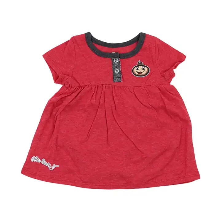 Combinaison-robe de bébé fille NCAA Ohio State Buckeyes 22 ROUGE