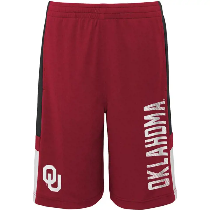 Short de performance en mesh latéral NCAA Youth des Oklahoma Sooners 2