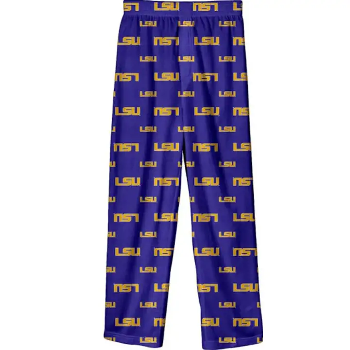 Pantalon de pyjama imprimé LSU NCAA pour jeune violet/jaune