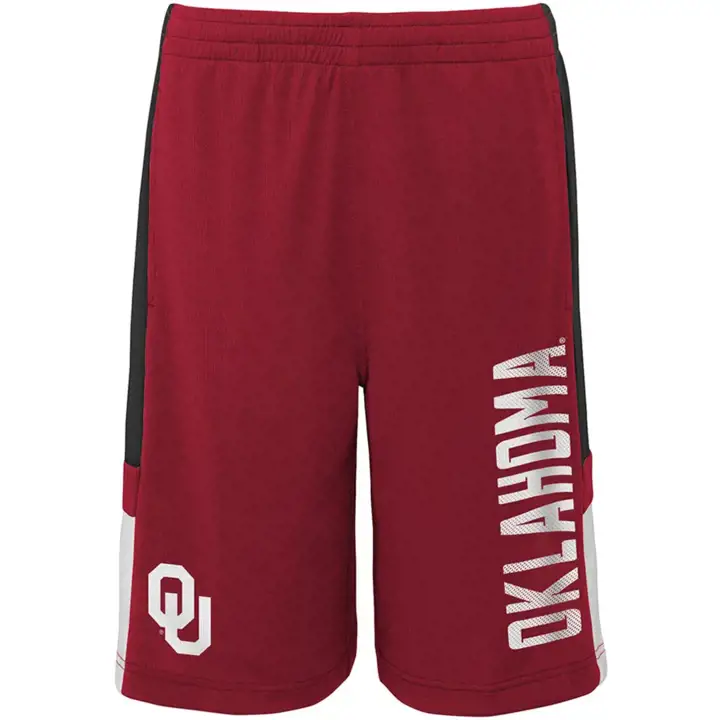 Shorts enfant Oklahoma Sooners NCAA latéraux 22 cramoisi