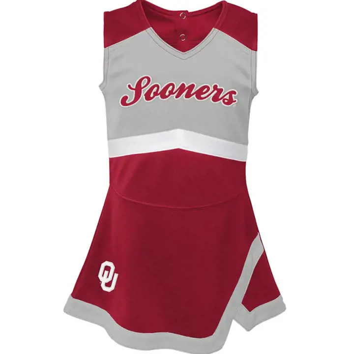 Ensemble de pom-pom girl Oklahoma Sooners NCAA pour enfants 22 cramoisi/gris