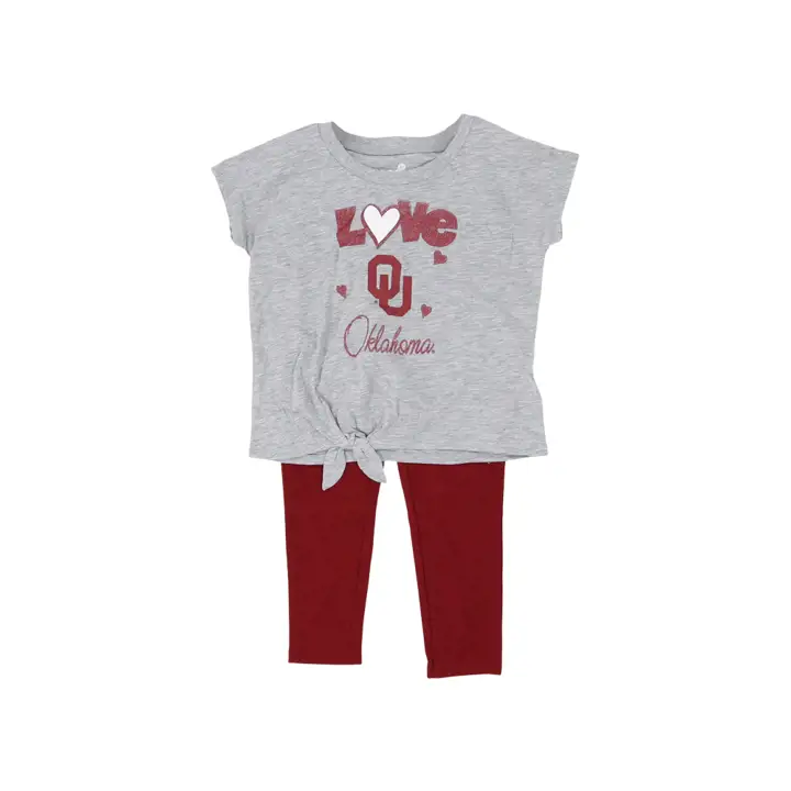 Ensemble Oklahoma Sooners NCAA Forever Love 23 pour petites filles crim
