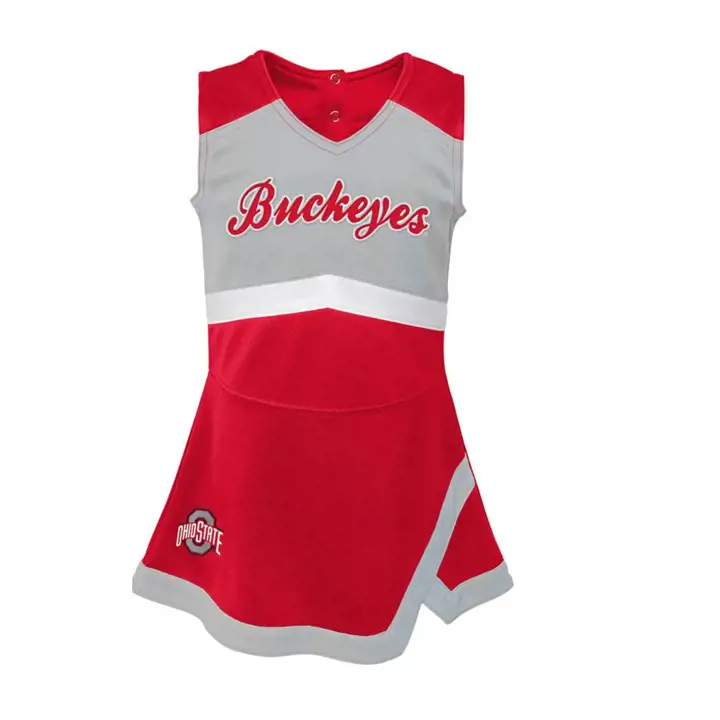 Ohio State Buckeyes NCAA Ensemble de Cheerleading Capitaine (22) Rouge/Gris