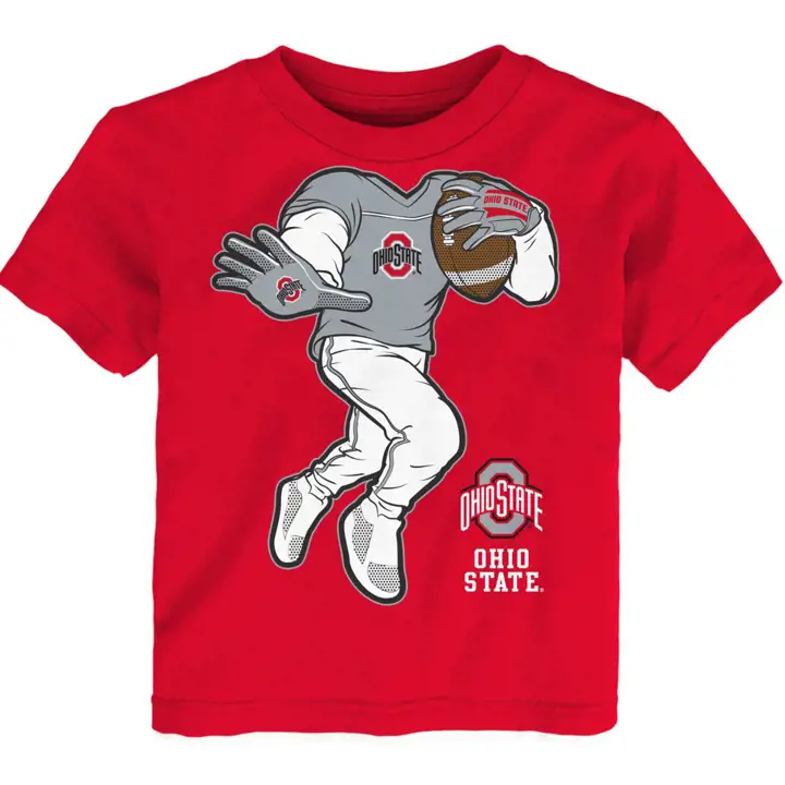 T-shirt Ohio State Buckeyes NCAA Inf Yard Rush 22 rouge