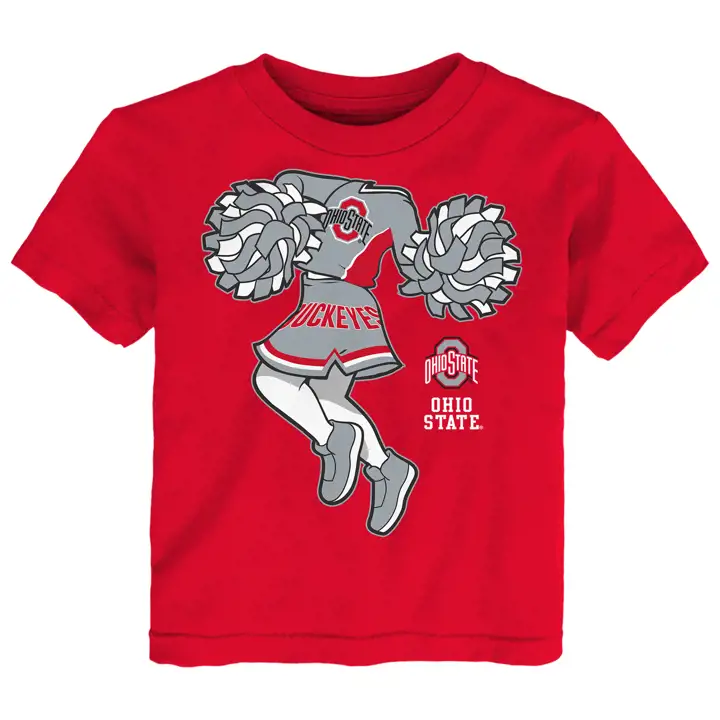 T-shirt 22 rouge Ohio State Buckeyes NCAA Inf Pom Pom Cheer