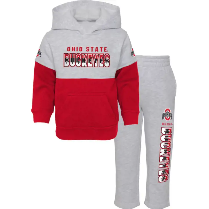 Ensemble polaire Ohio State Buckeyes NCAA Inf Play Maker 22 gris/rouge