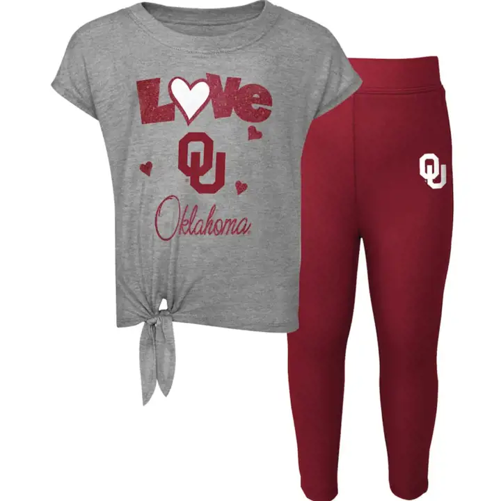 Ensemble Forever Love NCAA Filles Oklahoma Sooners 22 cramoisi/gris