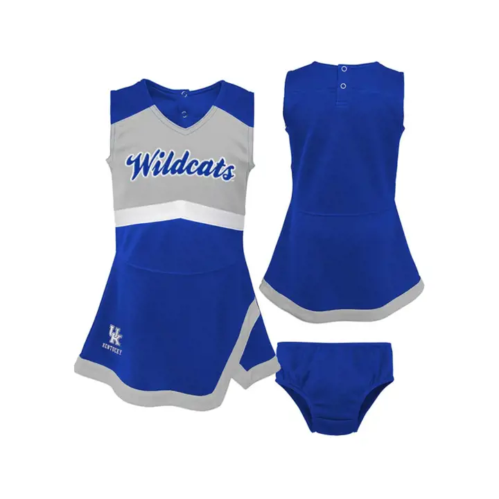 Ensemble de Capitaine de Pom-pom Girl Kentucky Wildcats NCAA Inf 22 bleu/gris