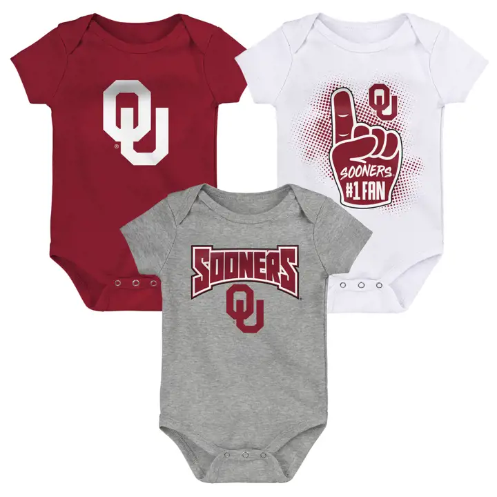Oklahoma Sooners NCAA Inf Game On Ensemble 3 pièces 22 Rouge