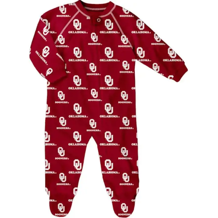 Grenouillère en molleton zippée rouge Oklahoma Sooners NCAA