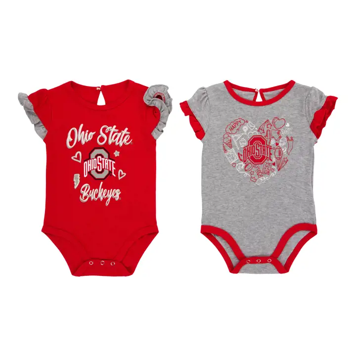 Ensemble de 2 grenouillères pour filles Ohio State Buckeyes NCAA NB Too Much Love